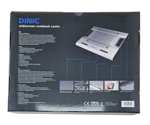 17-15 Zoll Laptopkühler, Buspower, 20cm Lüfter ergonomisches Design, eloxiertes Alu